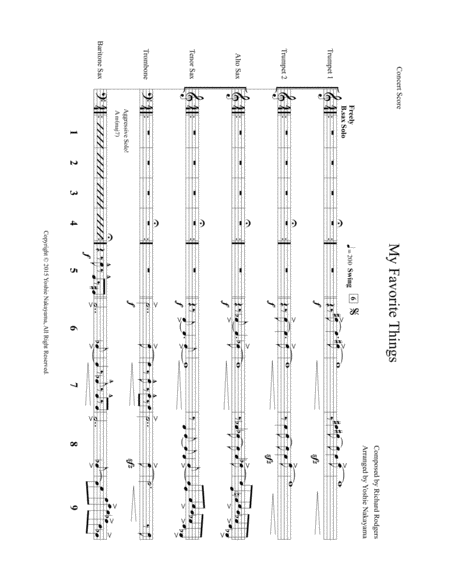 My Favorite Things Brass Sax Sextet Sheet Music