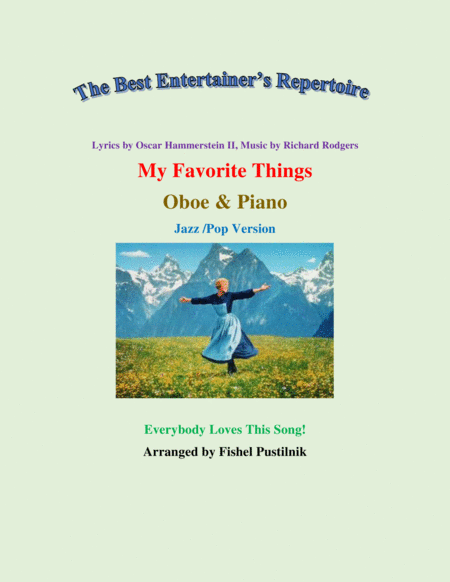 Free Sheet Music My Favorite Things For Oboe And Piano Jazz Pop Version