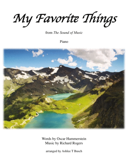 My Favorite Things For Piano Sheet Music