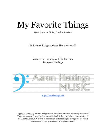 My Favorite Things In The Style Of Kelly Clarkson Full Big Band And Opt Strings Accmpt Sheet Music