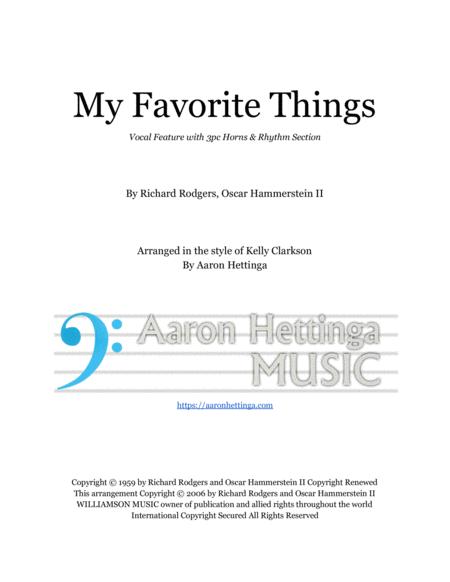 My Favorite Things Kelly Clarkson 3 Horns Rhythm Sheet Music