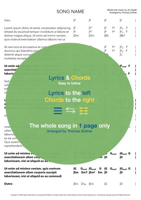 My Favourite Game Chords And Lyrics Sheet Music