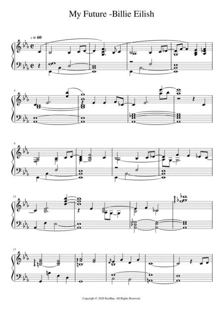 My Future Original Piano Arrangement Sheet Music