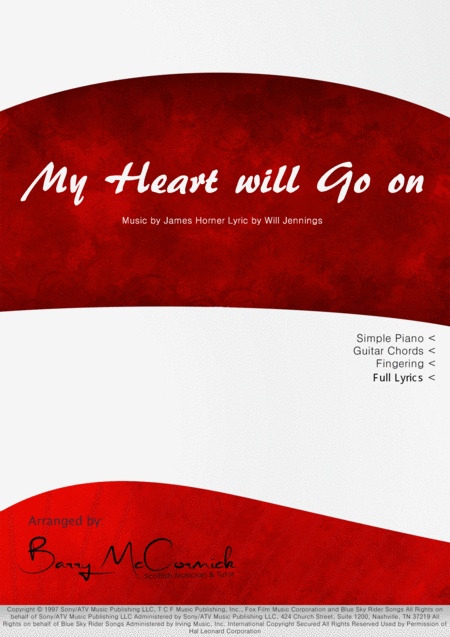 My Heart Will Go On Celine Dion Simple Piano Sheet Music