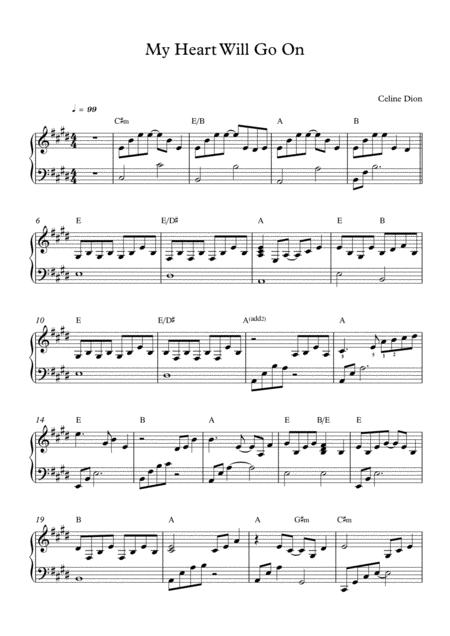 My Heart Will Go On Titanic Ost Celine Dion Piano Sheet Music For Both Hands Sheet Music