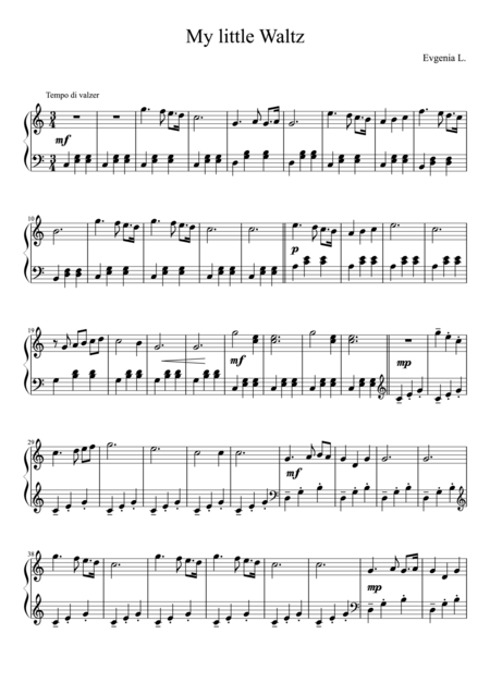 My Little Waltz Sheet Music