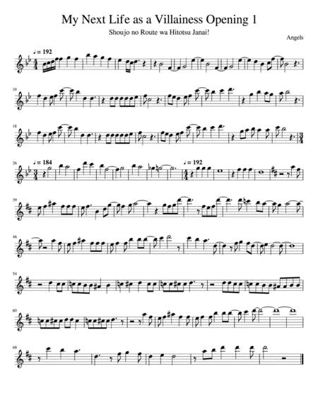 Free Sheet Music My Next Life As A Villainess Opening 1