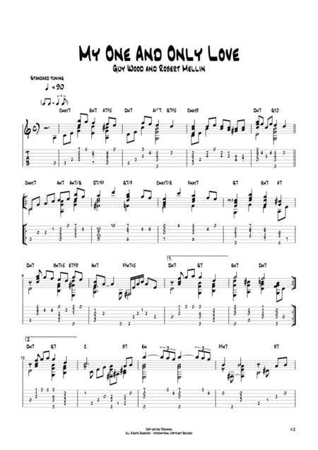 Free Sheet Music My One And Only Love