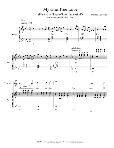 My One True Love Sheet Music