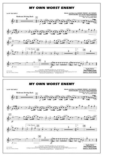 My Own Worst Enemy Arr Matt Conaway 1st Bb Trumpet Sheet Music