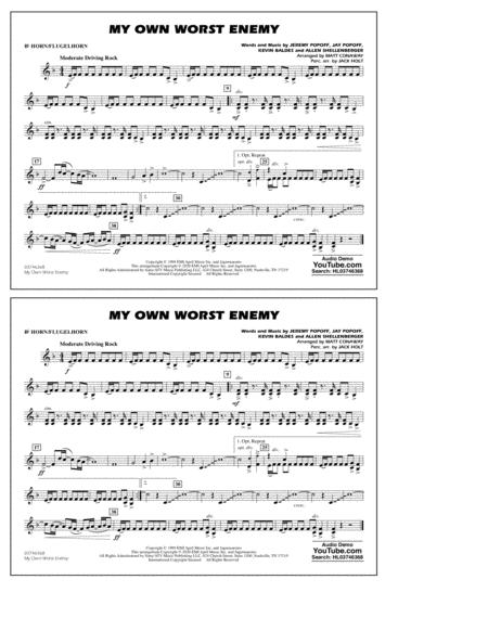 My Own Worst Enemy Arr Matt Conaway Bb Horn Flugelhorn Sheet Music