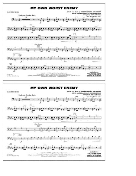 My Own Worst Enemy Arr Matt Conaway Electric Bass Sheet Music