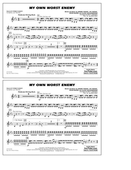 My Own Worst Enemy Arr Matt Conaway Mallet Percussion Sheet Music