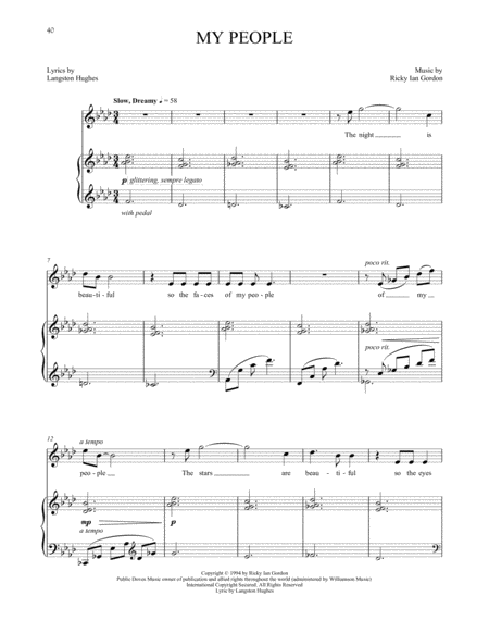 My People Sheet Music