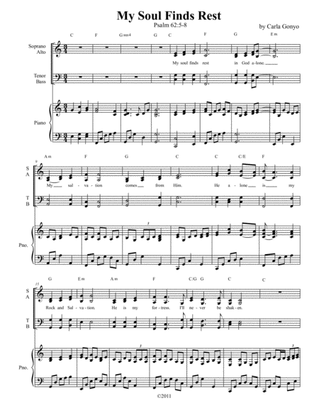 My Soul Finds Rest For Choir Sheet Music