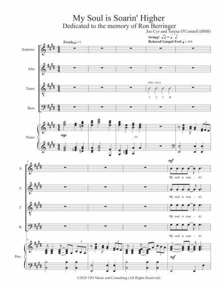 My Soul Is Soarin Higher Satb Make Unlimited Copies For Your Choir Sheet Music