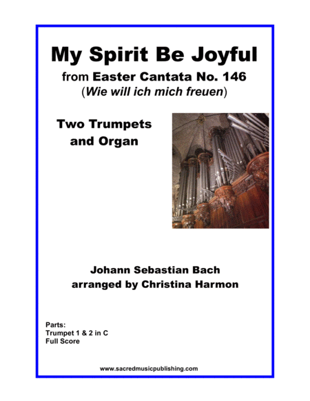 Free Sheet Music My Spirit Be Joyful Two Trumpets And Organ