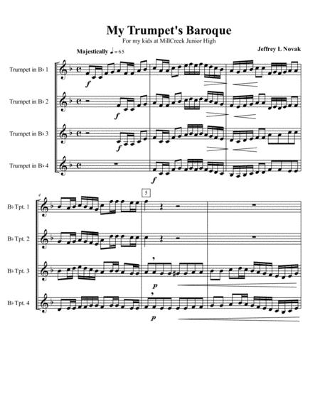 Free Sheet Music My Trumpets Baroque