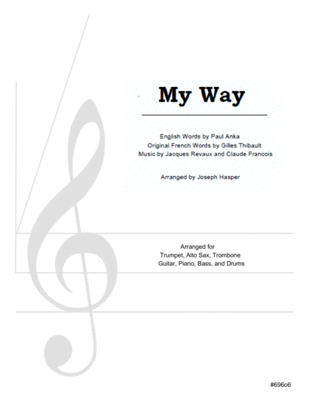 My Way Jazz Combo Sheet Music