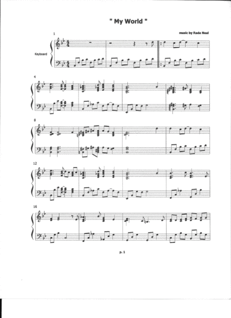 My World Sheet Music