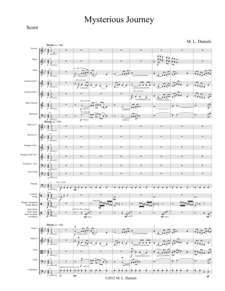 Free Sheet Music Mysterious Journey