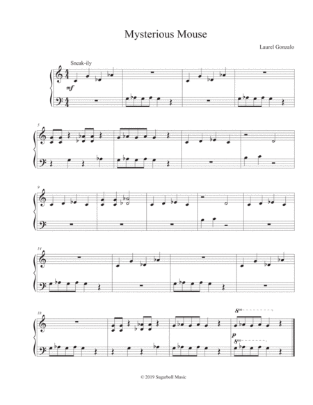 Free Sheet Music Mysterious Mouse