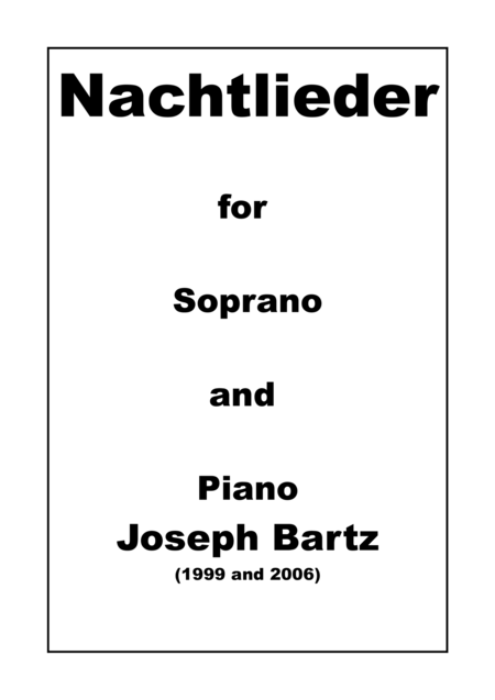 Free Sheet Music Nachtlieder