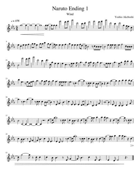 Free Sheet Music Naruto Ending 1