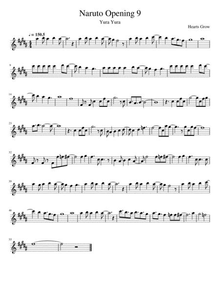 Free Sheet Music Naruto Opening 9