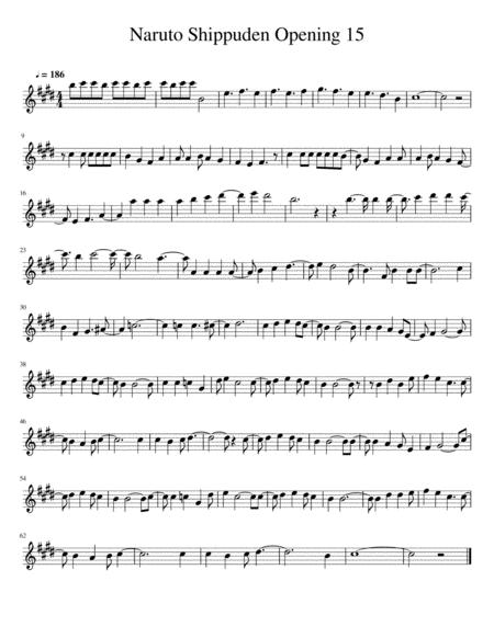 Naruto Shippuden Opening 15 Sheet Music