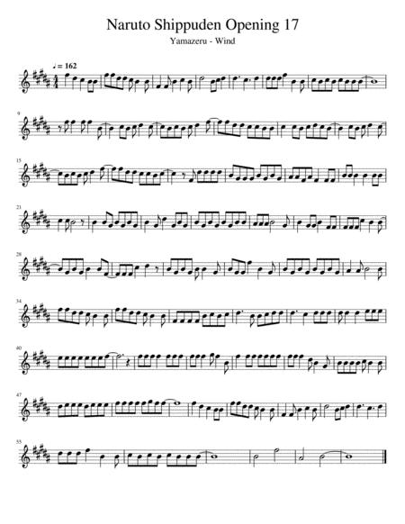 Naruto Shippuden Opening 17 Sheet Music