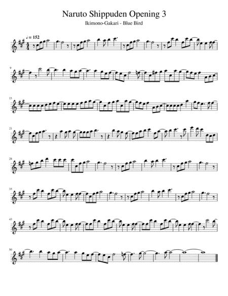 Naruto Shippuden Opening 3 Sheet Music