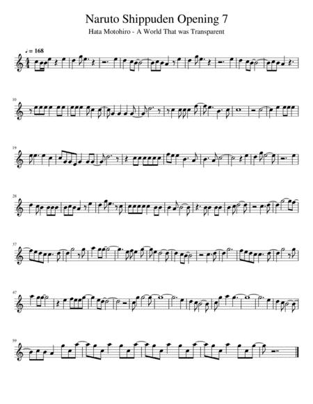 Free Sheet Music Naruto Shippuden Opening 7