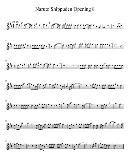 Naruto Shippuden Opening 8 Sheet Music