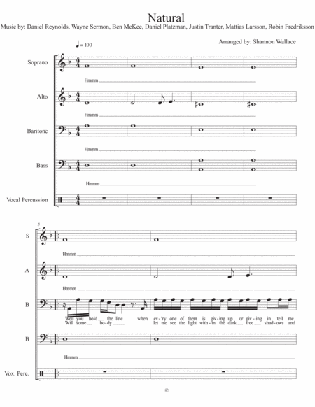 Free Sheet Music Natural