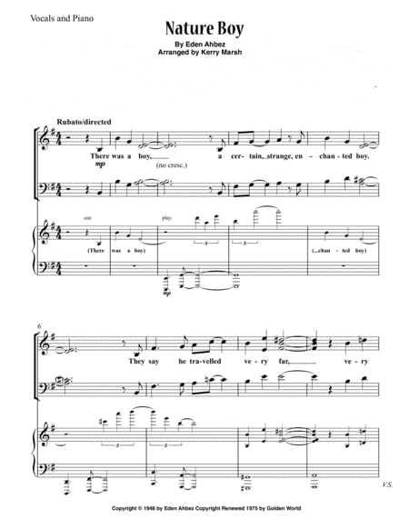 Nature Boy Mixed Sheet Music