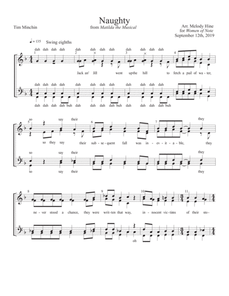 Free Sheet Music Naughty