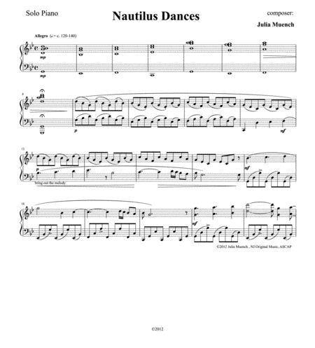 Free Sheet Music Nautilus Dances For Piano