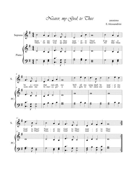 Free Sheet Music Nearer My God To Thee Voice And Piano