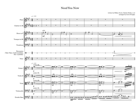 Free Sheet Music Need You Now