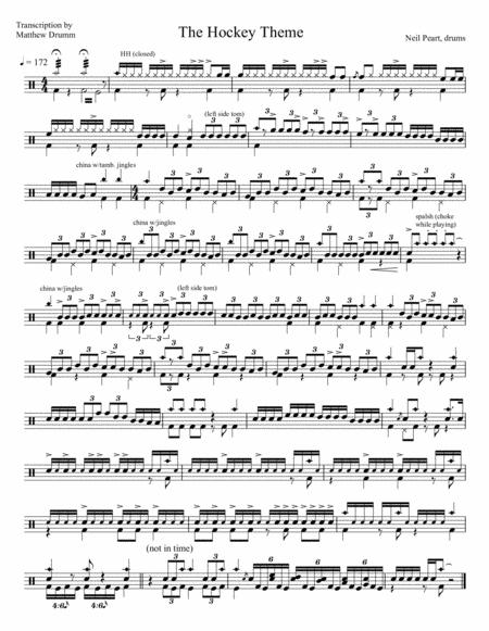 Neil Peart The Hockey Theme Sheet Music