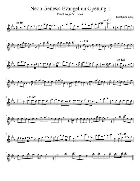 Neon Genesis Evangelion Opening 1 Sheet Music