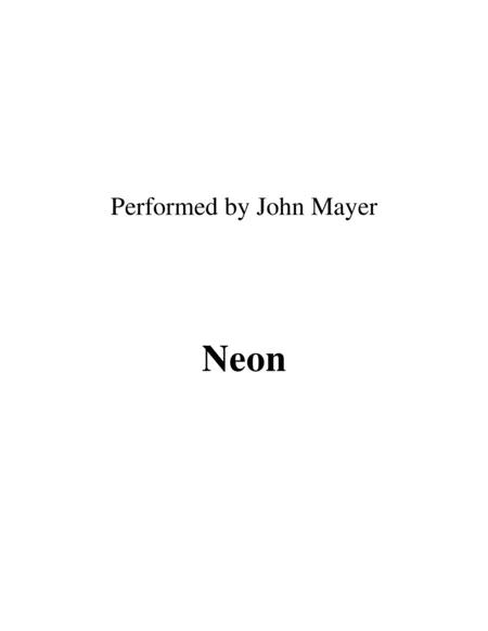 Free Sheet Music Neon Lead Sheet Performed By John Mayer