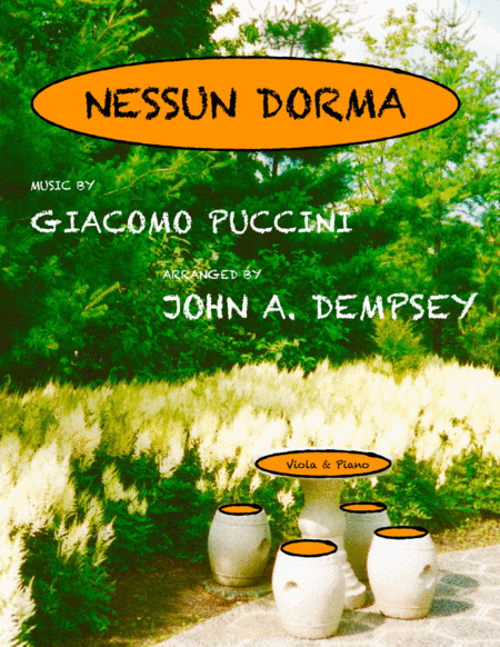 Nessun Dorma Viola And Piano Sheet Music