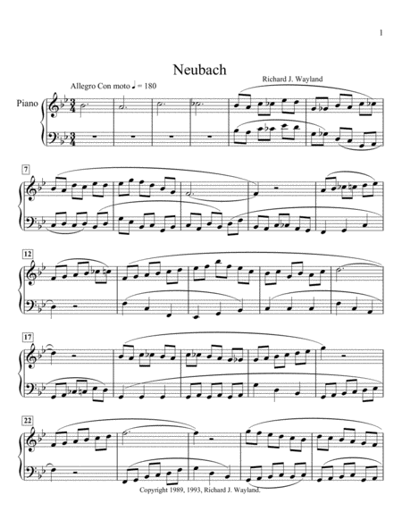 Free Sheet Music Neubach