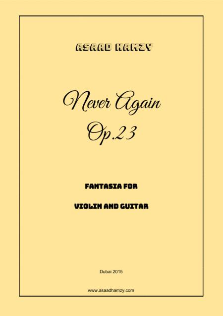 Free Sheet Music Never Again Fantasia For Violin And Guitar Op 23