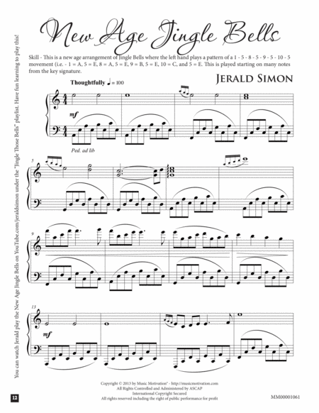 Free Sheet Music New Age Jingle Bells