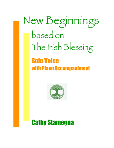 Free Sheet Music New Beginnings Based On The Irish Blessing Solo Voice Piano Acc Chords