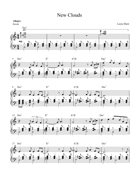 New Clouds Sheet Music