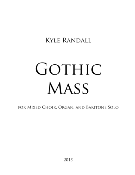 Free Sheet Music New Gothic Mass